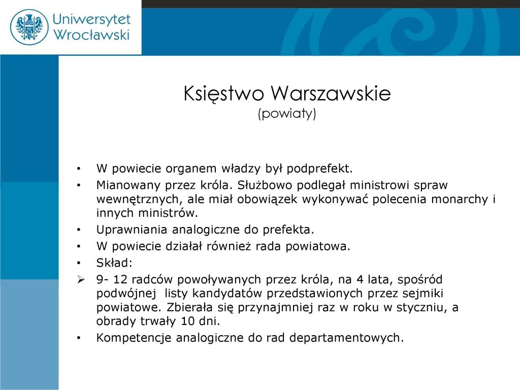 Administracja Księstwa Warszawskiego ppt pobierz